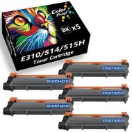 CP 5 Pack ColorPrint Compatible P7RMX 593 BBKD Toner Cartridge Replacement for Dell E514DW E310DW E515DW E514 E515 E515DN E310 C2KTH Laser Printer (Black)