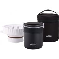Thermos Lunch Box Where Rice Can Be Cooked JBS-360BK (Black)【Japan Domestic Genuine Products】