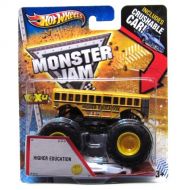 HOT WHEELS 2013 RELEASE HIGHER EDUCATION SCHOOL BUS MONSTER JAM WITH CRUSHABLE CAR, HOT WHEELS HIGHER EDUCATION SCHOOL BUS MONSTER TRUCK
