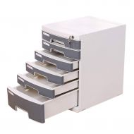 ZCCWJG File Cabinet, Desktop high Drawer Office Storage Box Lockable (Plastic) 30.2 39.5 43.2CM (Size: 6 Layers)