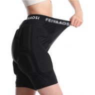 Q-FFL 3D Padded Shorts, Breathable Protective Gear, Skating Impact Pad, Tailbone Hip Butt Pad for Skiing Snowboard, S Size