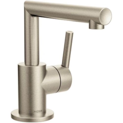  Moen S43001BN Arris One-Handle Single Hole Modern Bathroom Faucet, Brushed Nickel