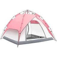 YYDS Tents for Camping Fully Automatic Pop-up Tents Waterproof Camping Tents Folding Travel Hunting Easy to Carry 3-4 People Camping Tents (Color : Pink)