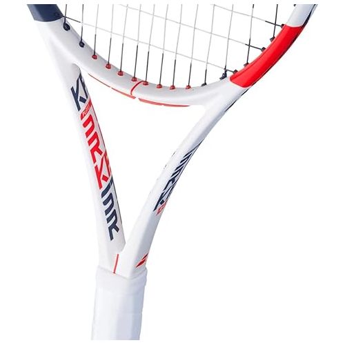 바볼랏 Babolat Pure Strike 103 Tennis Racquet (3rd Gen) - Strung with 16g White Babolat Syn Gut at Mid-Range Tension