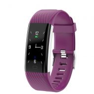 LPTJH Smart Band Color Screen IP68 Waterproof Heart Rate Fitness Bracelet Blood Pressure Oxygen Monitor Smart-Band for iOS Andriod,Purple