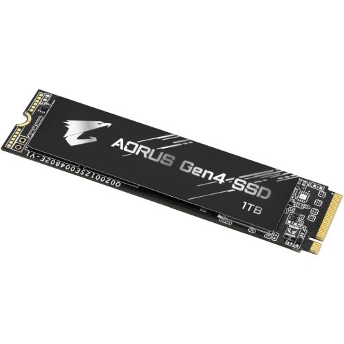 기가바이트 Gigabyte AORUS NVMe Gen4 M.2 1TB PCI-Express 4.0 Interface High Performance Gaming, 3D TLC NAND, External DDR Cache Buffer, SSD (GP-AG41TB)