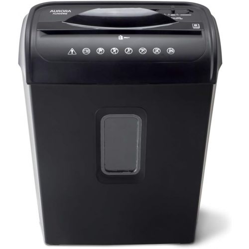  Aurora AU608MB High-Security 6-Sheet Micro-Cut Paper Credit Card Shredder with 3.5-Gallon Wastebasket, 4-Minute Continuous Running Time, Security Level P-4