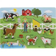 Melissa & Doug Old MacDonalds Farm: 8-Piece Sound Puzzle + Free Scratch Art Mini-Pad Bundle (07382)