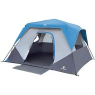 ALPHA CAMP Camping Tent 6/8 Person Instant Family Tent, 60 Seconds Easy Setup Cabin Tent with Rainfly and Mud Mat