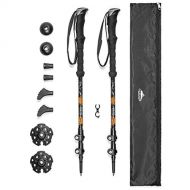 Cascade Mountain Tech Aluminum Adjustable Trekking Poles - Lightweight Quick Lock Walking Or Hiking Stick - 1 Set (2 Poles)