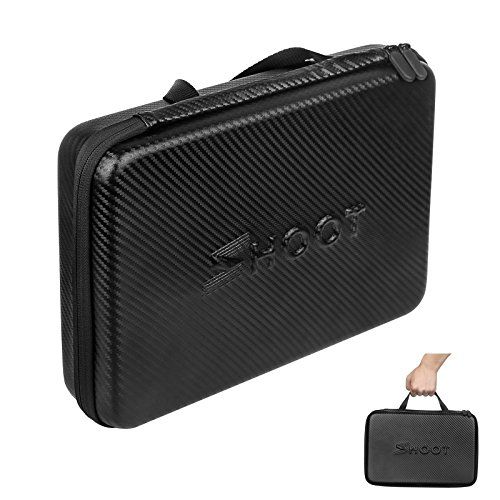  D&F PU Waterproof Carrying Case Storage Bag Protective Shockproof Box for GoPro GoPro Hero 7/6/5/4/HERO(2018) APEMAN Campark AKASO SJCAM Xiaomi Yi Sport Camera Accessories - Large