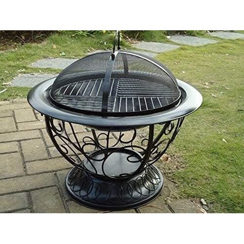  LXYYY Fire Pits Outdoor Wood Burning Multifunctional Stove Carbon Pot Charcoal Pot Charcoal Stove Home Heating Barbecue Charcoal Grill Brazier Rack with Cover BBQ Cooking for Outsi