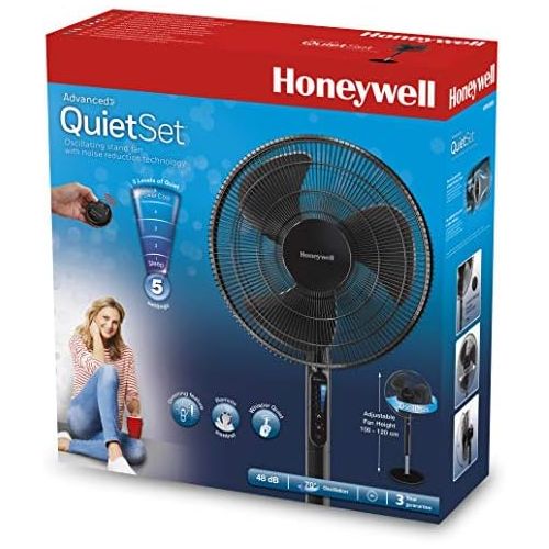  [아마존베스트]Honeywell Modern QuietSet (Quiet), Rotating Floor Fan with Noise Reduction Technology - HSF600BE