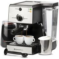 EspressoWorks Espresso Machine & Cappuccino Maker with Milk Steamer- 15 Bar Pump, 7 Pc All-In-One Barista Bundle Set w/ Built-in Frother (Inc: Coffee Bean Grinder, Milk Frothing Cup, Tamper & 2