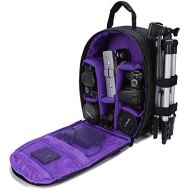 G-raphy Camera Bag with Rain Cover Small Type for DSLR Cameras , Lenses, Tripod and Accessories (Purple, Small)