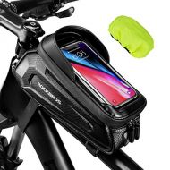 ROCKBROS Bike Phone Bag Bike Pouch Bicycle Front Frame Bag Waterproof Top Tube Handlebar Bag Bike Phone Mount Bag EVA Cycling Storage Bag for iPhone 11 XS Max XR 8 7 Plus Accessori