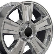 OE Wheels LLC OE Wheels 20 Inch Fits Chevy Silverado Tahoe GMC Sierra Yukon Cadillac Escalade CV86 Chrome 20x8.5 Rim Hollander 5416