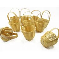 Wonder Miniature 10 Bamboo Wicker Holder Basket Fruit Vegetable Picnic Dollhouse Miniature Supply 12745