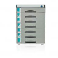 LHQ Seven-Layer Aluminum Alloy A4 File Cabinet with Lock Office Storage Cabinet Flat File Cabinets