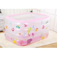 Treslin Baby Inflatable Swimming Pool， Home Thickening Adult Oversized Children s Paddling Pool ，Baby Bathing Pool ，Marine Ball Pool@pink140cmx100cmx75cm