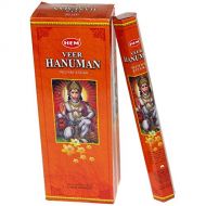 인센스스틱 Dpnamron Veer Hanuman - Box of Six 20 Stick Hex Tubes - HEM Incense Hand Rolled In India