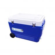 Cooler Box Outdoor Electric Cool Box - Plastic Multifunction Freezer with Wheels - Blue