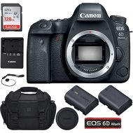 Canon Intl. Canon EOS 6D Mark II Body Only DSLR Camera Bundle with Accessories (128Gb Memory Card, Extra Battery, Gadget Bag and More), Starter Kit