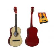 Star 6 String Acoustic Guitar 38 Inch with Beginners Guide, Natural (831-NT