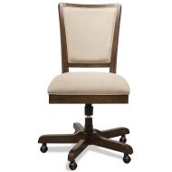 Riverside Furniture Upholstered Desk Chair in Brown Oak Finish
