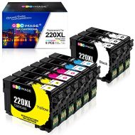 GPC Image Remanufactured Ink Cartridge Replacement for Epson 220XL 220 XL Compatible with WF-2750 WF-2760 WF-2630 WF-2650 WF-2660 XP-320 Printer Tray (3 Black, 2 Cyan, 2 Magenta, 2