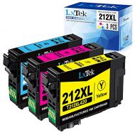 LxTek Remanufactured Ink Cartridge Replacement for 212XL 212 XL T212XL to use with Expression Home XP-4100 XP-4105 Workforce WF-2830 WF-2850 Printer (1 Cyan, 1 Magenta, 1 Yellow, 3