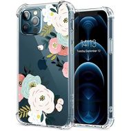 [아마존베스트]GVIEWIN Floden Lite Case Compatible with iPhone 12 Pro Max 6.7 Inch 2020, Clear Floral Women Thin Soft TPU Shockproof Protective Cover Flowers Design Case (Abundant Blossom/White)