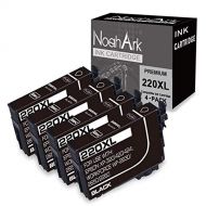 NoahArk 4 Packs 220XL Remanufactured Ink Cartridge Replacement for Epson 220XL 220 XL T220XL High Yeild for Workforce WF-2760 WF-2750 WF-2630 WF-2650 WF-2660 XP-320 XP-420 Printer
