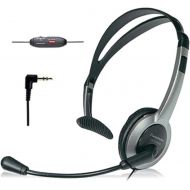 [아마존베스트]Panasonic KX-TCA430 Comfort-Fit, Foldable Headset with Flexible Noise-Cancelling Microphone and Volume Control, Regular, Grey/Silver