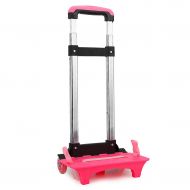UEK Wheeled Trolley Hand Aluminium Alloy Folding Trolley Cart for Backpack (Pink, 2 Wheels)