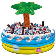 Amscan Palm Tree Oasis Inflatable Party Cooler, 14 x 29.5