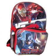 Marvel Cpt. America Civil War IronMan Backpack w/ Detachable Insulated Lunch Box