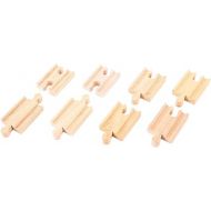 Bigjigs Rail Mini Track (Pack of 8) - Other Major Wooden Rail Brands are Compatible
