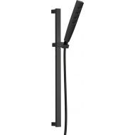 Delta Faucet 5-Spray Touch-Clean H2Okinetic Slide Bar Hand Held Shower with Hose, Matte Black 51140-BL