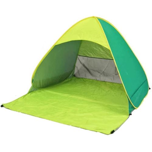  HUKSXZ Beach Tent Beach Umbrella Outdoor Sun Shelter Canopy Cabana Sun Shade Easy Set Up 3-4 Person, Lightweight and Easy to Carry (Color : Green, Size : 150 * 165 * 110cm)