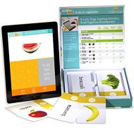 Stages Learning Materials Link4Fun Fruits & Vegetables Flashcards for iPad Preschool Language Builder Cards for Vocabulary, Reading, Autism Education