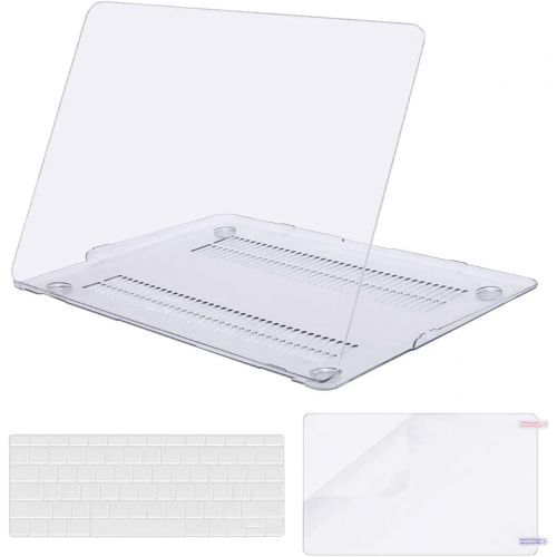  [아마존베스트]MOSISO Plastic Hard Shell Case & Keyboard Cover & Screen Protector Only Compatible with MacBook Air 13 inch (Models: A1369 & A1466, Older Version 2010-2017 Release), Crystal Clear
