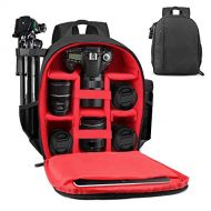 Camera Backpack, LP Unisex Waterproof Equipment Photography Gears Bag Case for DSLR/SLR Camera Lens Tripod and Accessories Compatible with Nikon Canon Sony Olympus Panasonic and Mo