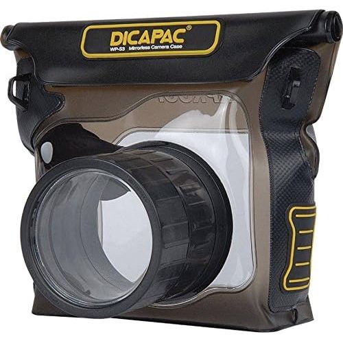  [아마존베스트]DiCAPac WP-S3 waterproof Case for Hybrid mirrorless and DSLM cameras with interchangeable lenses like SONY NEX etc.