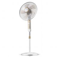 GLOBE AS Pedestal Fans Home Floor Fan Can Be Rotated Adjustable Height 18-Inch 4 Speed Setting Energy Efficient Remote Ultra-Quiet Vertical Air Circulation Timing White 60W Room Ai