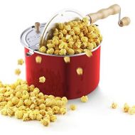 [아마존베스트]Cook N Home 02699 Stovetop Aluminum Popcorn Popper, 6 Quart, Red