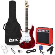 LyxPro Left Hand 39 Inch Electric Guitar and Starter Kit for Lefty Full Size Beginner’s Guitar, Amp, Six Strings, Two Picks, Shoulder Strap, Digital Clip On Tuner, Guitar Cable and