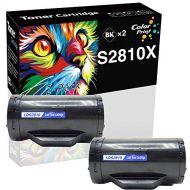 CP ColorPrint Compatible Toner Cartridge Replacement for Dell S2810dn S2810X Work with H815dw 593 BBMF 593 BBML 47GMH S2810 S2815 S2815dn Printer (Black, 2 Pack)