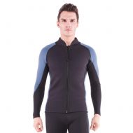 Flexel Wetsuit Tops/Pants, 2mm Premium Neoprene Wet Suit Jacket/Scuba Diving Vest for Swimming Snorkeling Surfing Fishing XSPAN Front Zipper Suit
