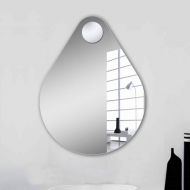 ASJHK Bathroom Mirror Wall Hanging Mirror Water Drop Shape Mirror with Magnifying Glass Wall Mirror 5070cm Bathroom Mirror